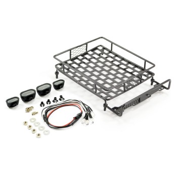 Fastrax Black Aluminium Luggage Rack W/led Lamps L165mm X W112mm