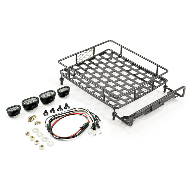 Fastrax Black Aluminium Luggage Rack W/led Lamps L165mm X W112mm