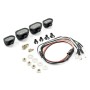 Fastrax Light Set W/led,lenses Wire Connector 4pc - Rectangle