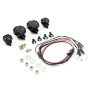 Fastrax Light Set W/led,lenses Wire Connector 4pc - Round