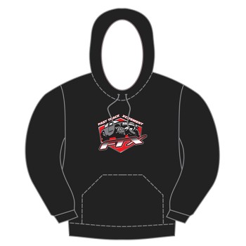 FTX Badge Logo Brand Pullover Hoodie Black - XX Large