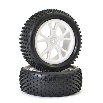 FTX Vantage Front Buggy Tyre Mounted On Wheels (pr) - White
