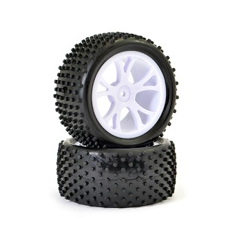 FTX Vantage Rear Buggy Tyre Mounted On Wheels (pr) - White