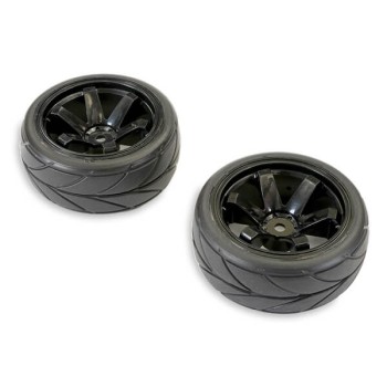 FTX Banzai Tyre On 6-Spoke Wheel (2) - Black