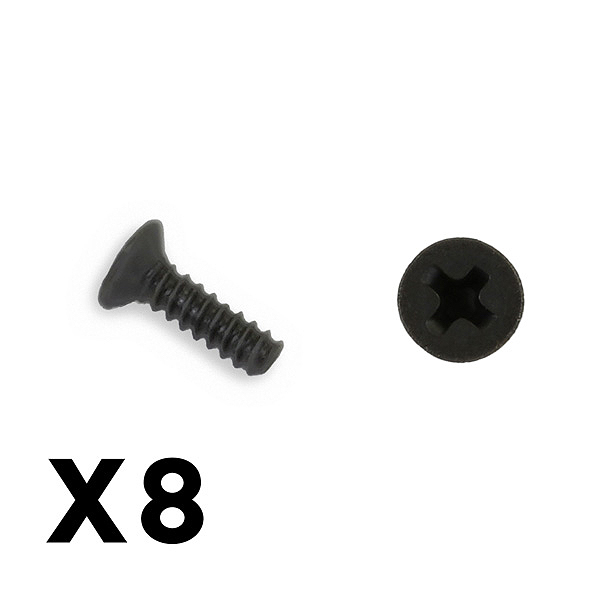FTX Outback Mini 3.0 Flat Head Self Tapping Screw 1.7x6 (8pc)
