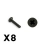 FTX Outback Mini 3.0 Round Head Self Tapping Screw 1.7x7 (8p)