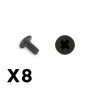 FTX Outback Mini 3.0 Button Head Metric Hex Screw 2x4 (8pc)