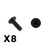 FTX Outback Mini 3.0 Round Head Self Tapping Screw 2x8 (8pc)