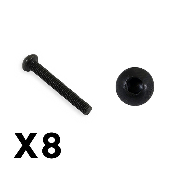 FTX Outback Fury Button Head 3x22mm Hex Screw (8pc)