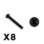 FTX Outback Fury Button Head 3x22mm Hex Screw (8pc)