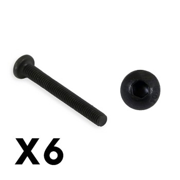FTX Outback Fury Button Head 3x25mm Hex Screw (8pc)