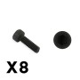 FTX Outback Fury Column Hex Self Tapping 2.5x8mm Screw (8)