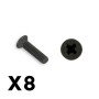 FTX Outback Fury Column Hex Self Tapping 2.5x10mm Screw(8)