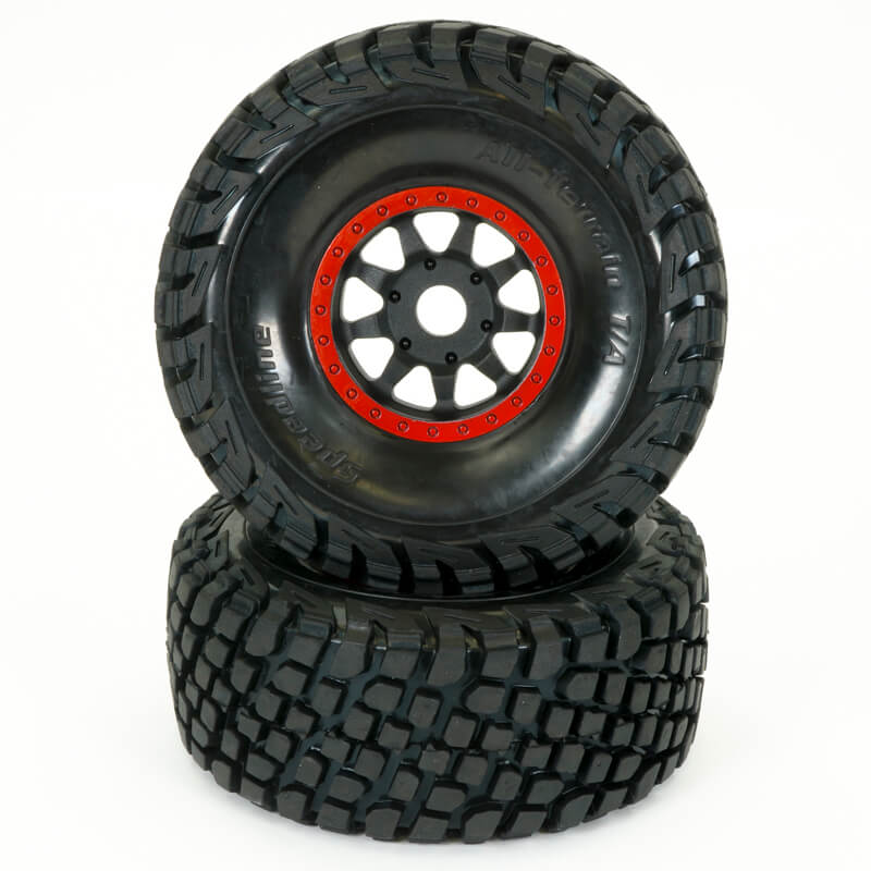 FTX DR8 Wheel/Tyre Pair (Red)