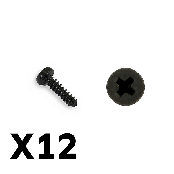 FTX Tracer Pan Head Self Tapping Screws Pbho2.6x10mm