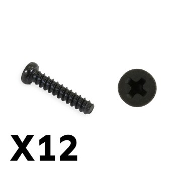 FTX Tracer Pan Head Self Tapping Screws Pbho2.6x12mm