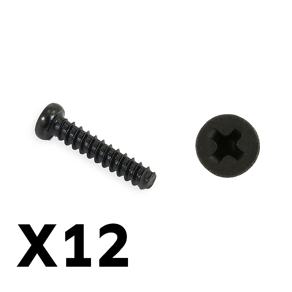 FTX Tracer Pan Head Self Tapping Screws Pbho2.6x12mm
