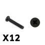 FTX Tracer Pan Head Self Tapping Screws Pbho2.6x12mm