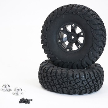 FTX Texan 1/10 Mounted Tyres On 6-spoke Beadlock Wheels (pr)