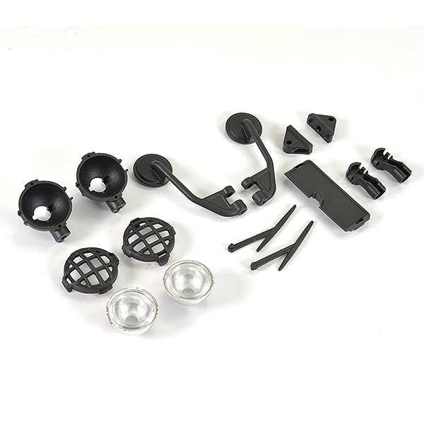 FTX Texan 1/10 Moulded Mirrors, Spot Light & Wipers