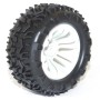FTX Carnage Mounted Wheel/tyre Complete Pair - White