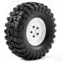 FTX Outback Pre-mounted Steel Lug/tyre (2) - White