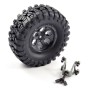 FTX Outback Spare Tyre Mount & Tyre/6 Hex Wheel Black